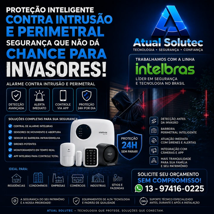 Alarmes contra intrusão — apresentação da Atual Solutec