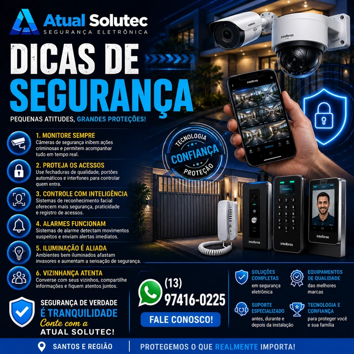 Dicas para cuidar da sua segurança — apresentação da Atual Solutec