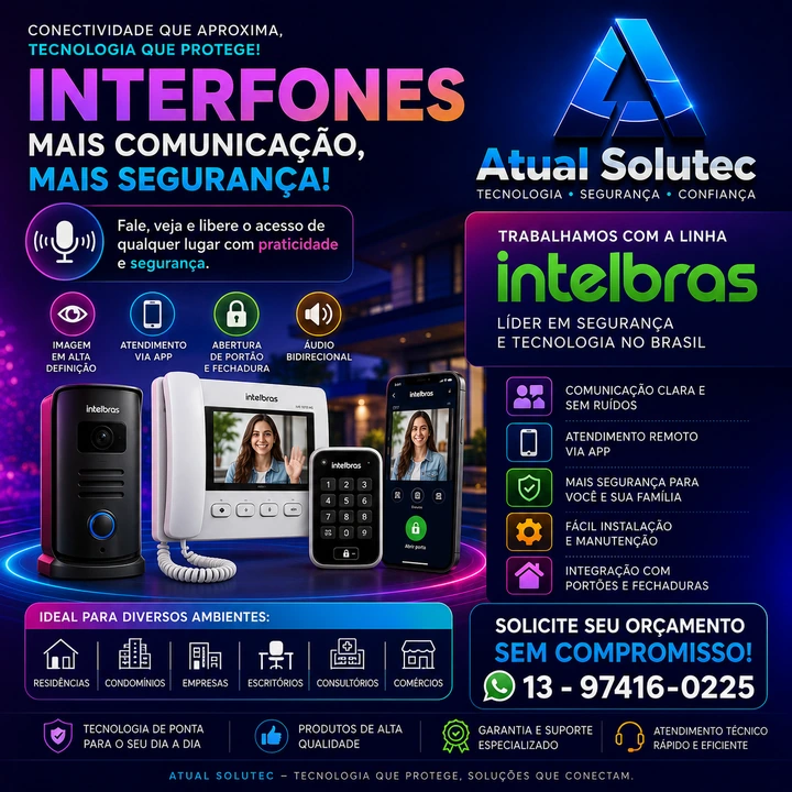 Interfonia e videoporteiros — apresentação da Atual Solutec