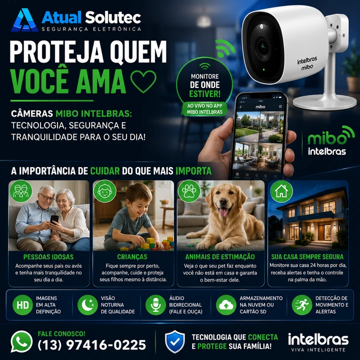 Câmeras Mibo para sua residência — apresentação da Atual Solutec